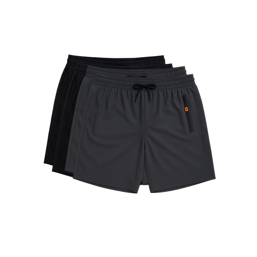 Kit 4 Bermudas DryFit Premium Evolut Performance - Secagem rápida, Bolso com Zíper e Ajuste Anatômico | BLACK FRIDAY | FRETE GRÁTIS