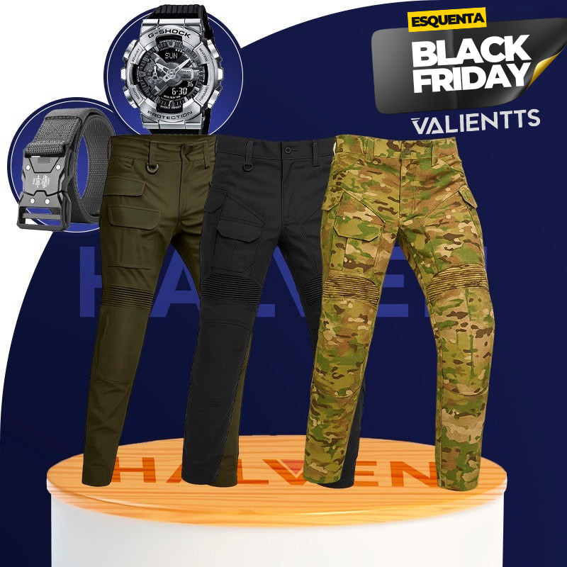 [Leve 3 Pague 2] Calça Militar Falcon em Tecido RipStop e Poliéster +BRINDES: Relógio Tático e Cinto Tático