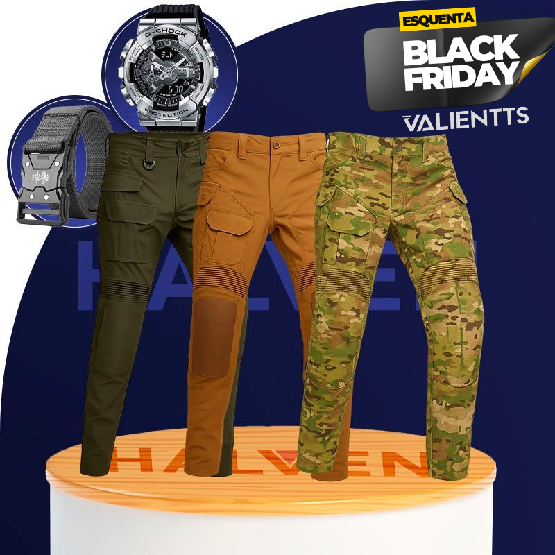 [Leve 3 Pague 2] Calça Militar Falcon em Tecido RipStop e Poliéster +BRINDES: Relógio Tático e Cinto Tático