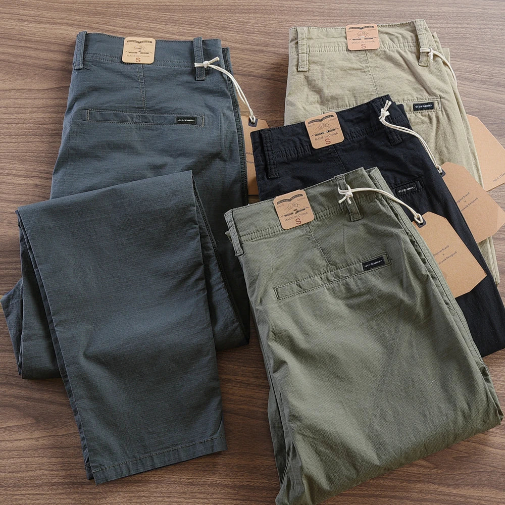 PAGUE 2 E LEVE 4 - CALÇA RETA MASCULINA EM SARJA