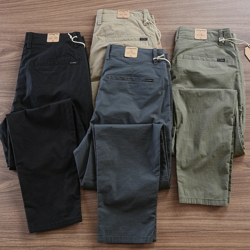 PAGUE 2 E LEVE 4 - CALÇA RETA MASCULINA EM SARJA